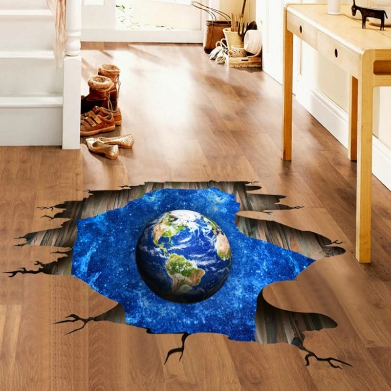 

Wall Sticker 3D Starry Planet Universe Wall Broken Living Room Bedroom Sticker Home Decoration