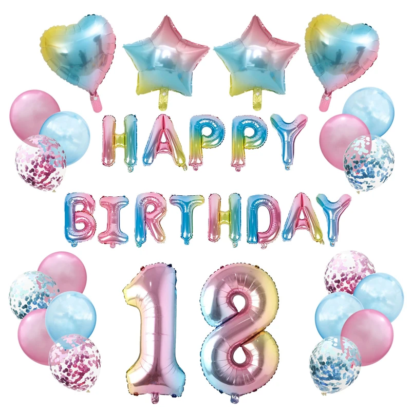 

Happy Birthday Letter Number Foil Balloons Birthday Party Decor Kids Adult 1 2 18 30 Baby Shower Boy Girl Birthday DIY Decor