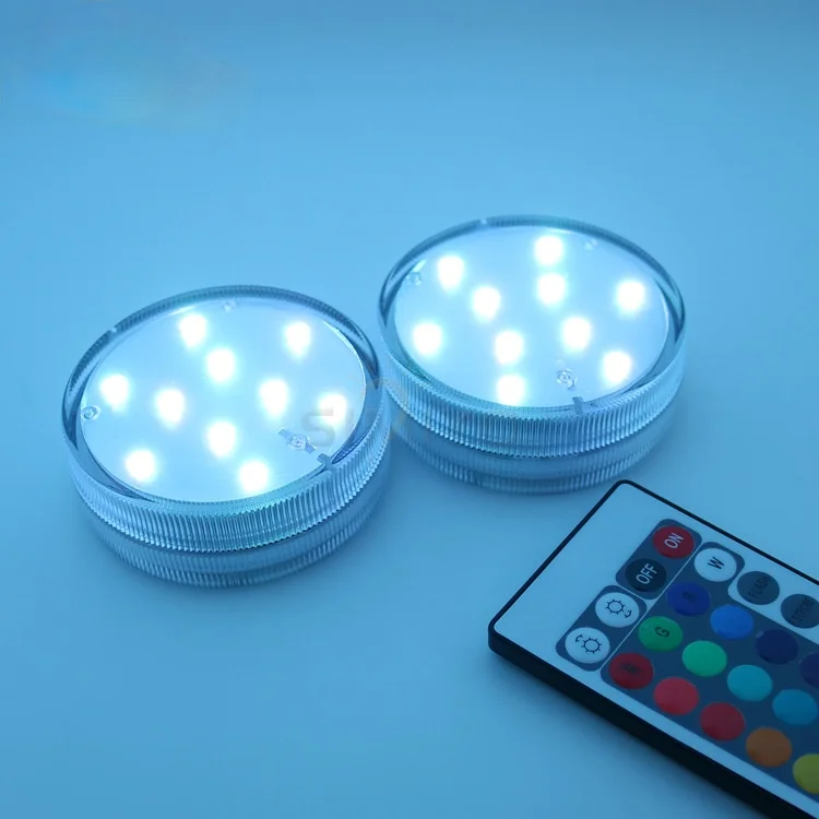 

Remote Control Diving Light Fish Tank LED Waterproof Light RGB Full Color Knob Party Wedding Vase Light