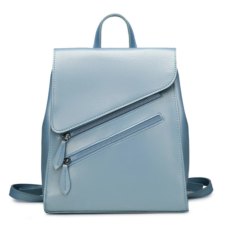 

Fashion Slanted Double Zippers Lady Backpack Bag New Women Shoulder Bag High Quality Women Bag Casual Wild Travel Backpack