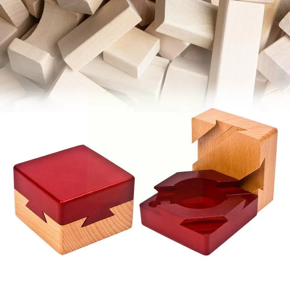 

Классическая деревянная Волшебная коробка Iq Mind, игра-пазл для взрослых, детские подарки, игра-головоломка Iq для раннего развития Q5m2