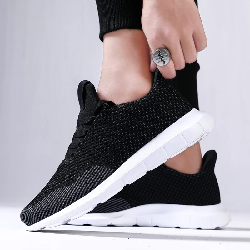 

Men Black Casual Shoes Leisure Shoes Sneakers Men Casual Fashion Mesh Men's Athletic Breathable Sapatos Sports Mens Slip On