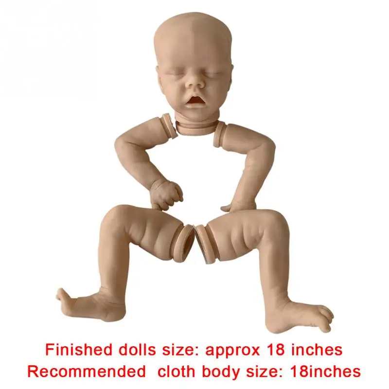 

18 Inches Preemie Baby Blank Doll Kits DIY Reborn Sleeping Cloth Body Soft Vinyl Unpainted Blank Doll DIY And Handmade Good Gift