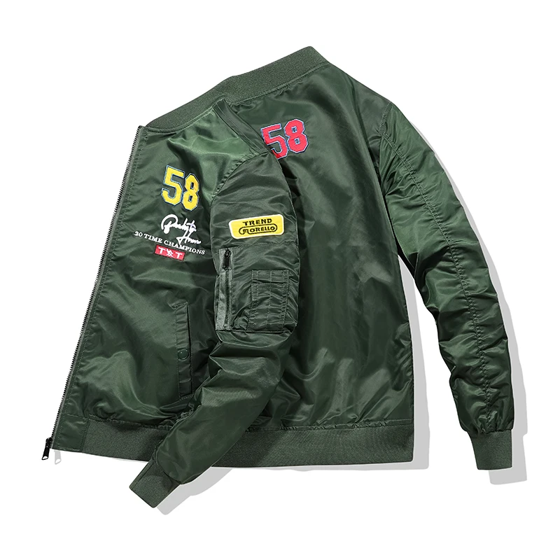 Осенняя военная куртка бейсбольная мужская 2021 Осень и весна 58 печать мультфильм