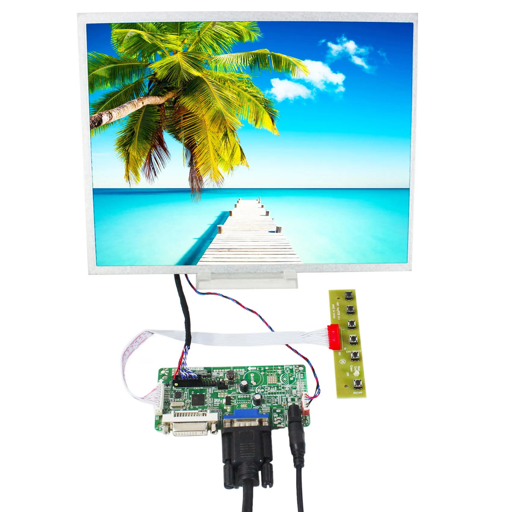 

12.1" AC121SA01 1024X768 LCD Screen Capacitive Touch Panel with VGA LCD Controller Board