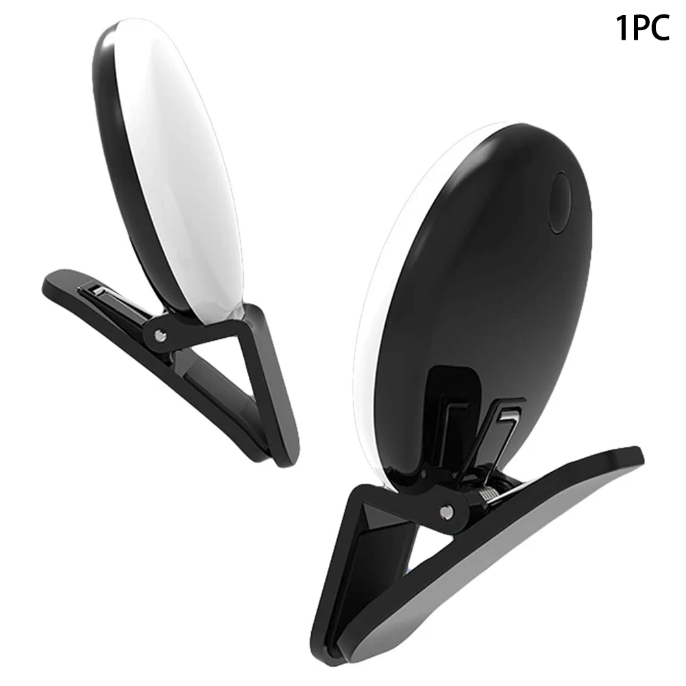 

3 Way Foldable DIY Styling Home Portable Trim Glass With Fill Light Makeup Mirror Self Hair Cutting Trifold Shave Head Hanging