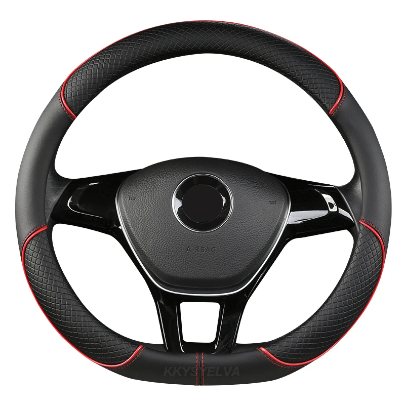 

Чехол рулевого колеса автомобиля D Shape для VW Sharan Passat Caddy Touran Tiguan 2015-2021 Teramont Atlas T-Roc T-cross 2017-2021