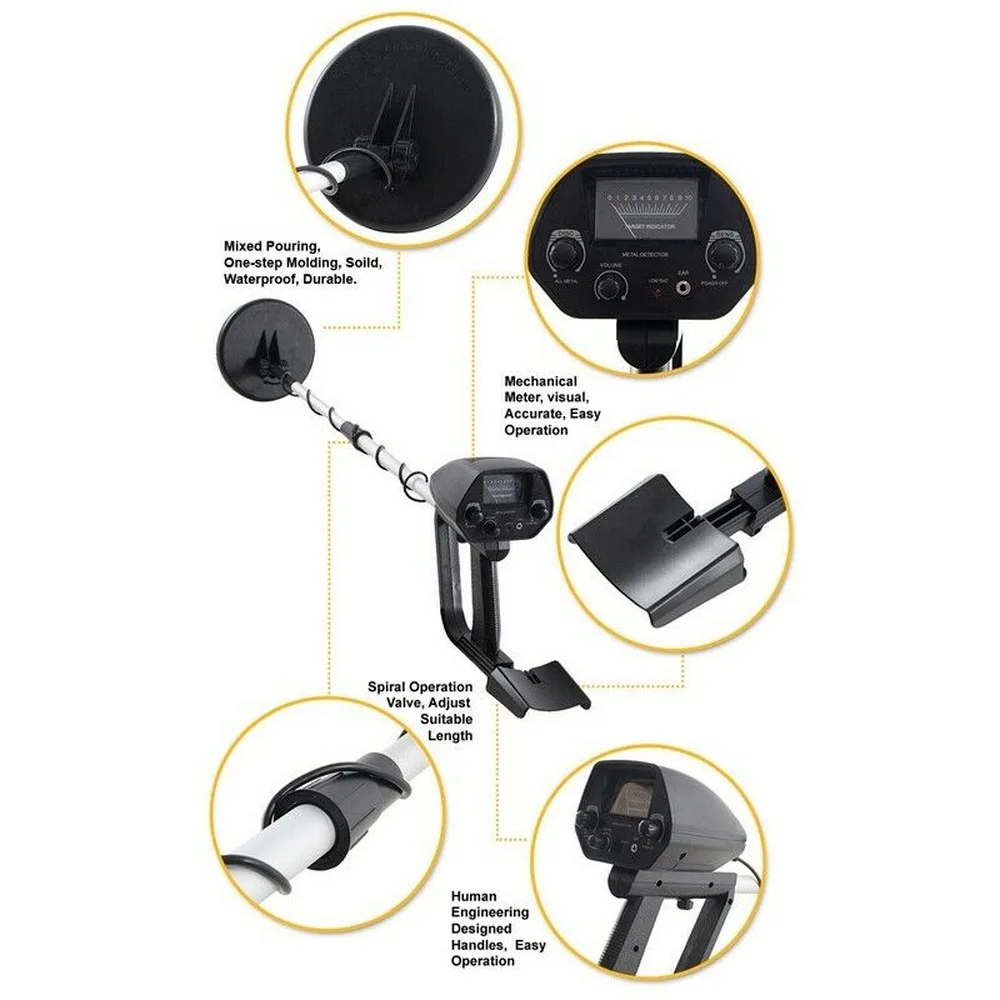 

MD-4030 Metal Detector Underground Gold Detector Metal Length Adjustable Treasure Hunter Seeker Portable Hunter Detector