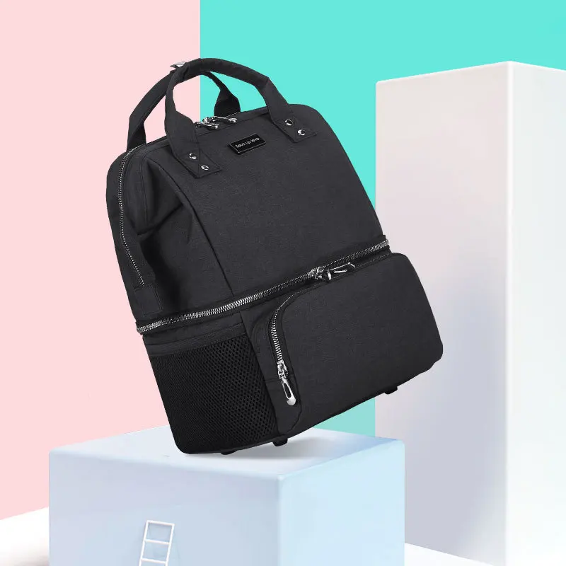 

New mommy bag waterproof double-layer dry and wet separation heat preservation breast milk fresh-keeping large back milk bag