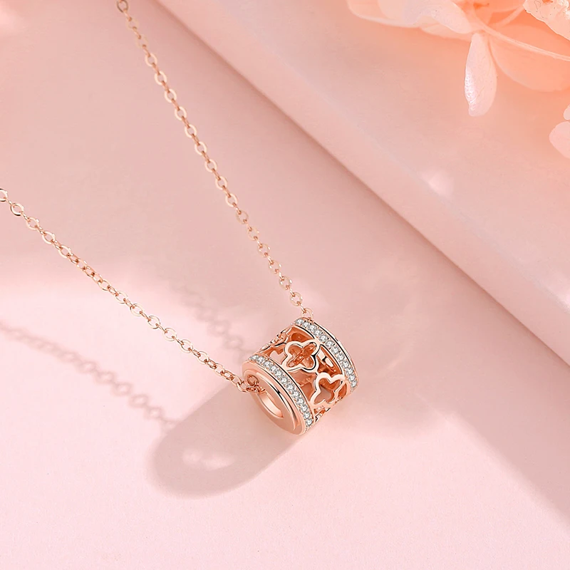 CaevKceai Стерлинговое Серебро 925 Гладкий минималистичный модный розовое золото