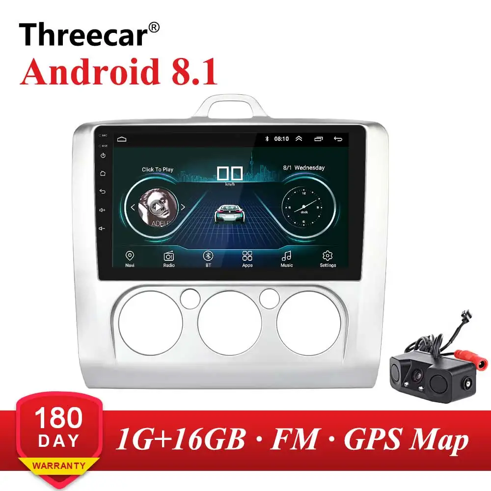 1 with 16 cam 2din Android 9 Автомагнитола для Ford 2005-2011 9 дюймов 3g gps навигация Bluetooth FM AM RDS DSP мультимедийный плеер Ford Авторадио - Цвет: 1 with 16 cam