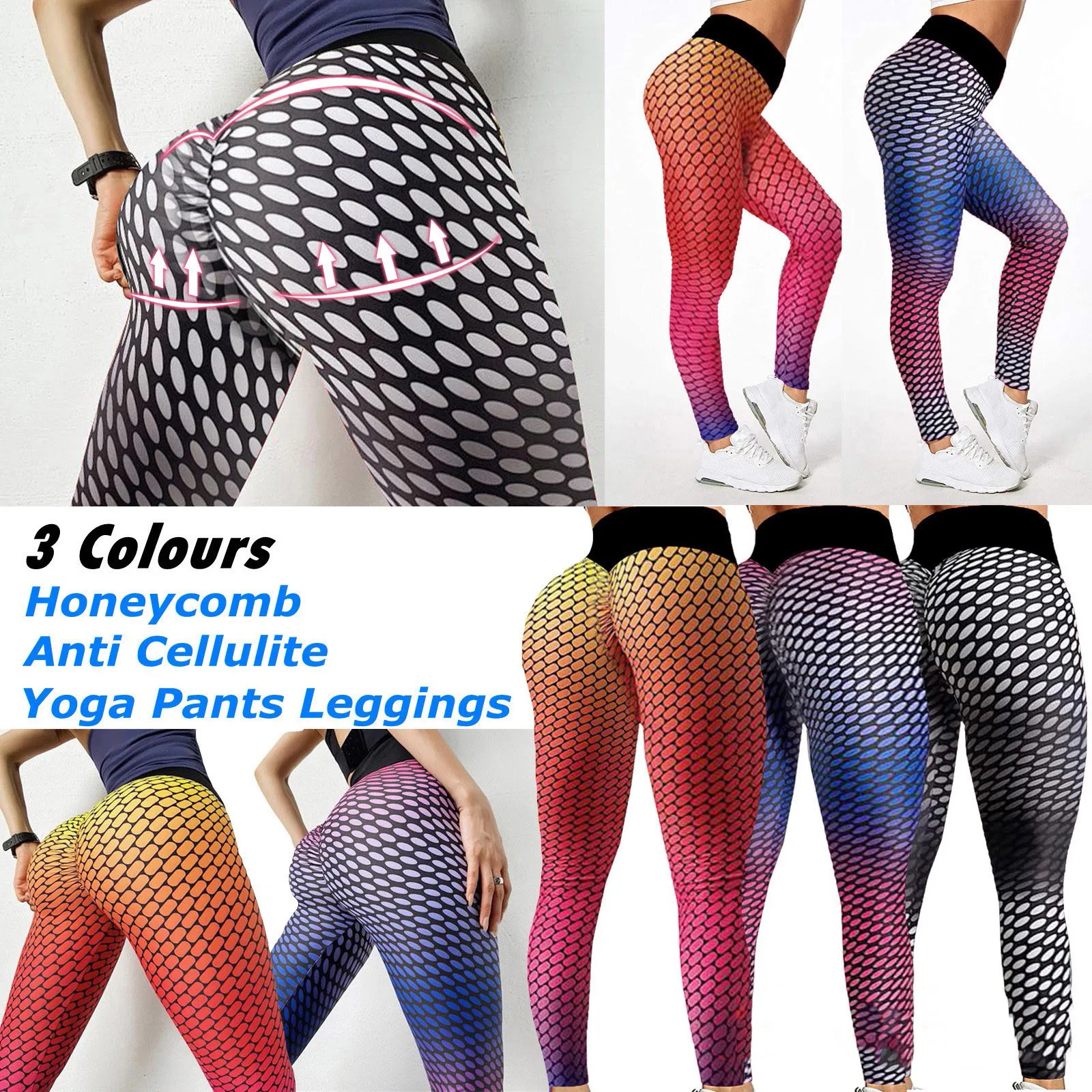 

2021 Hot Women's Leggings Seamless Tummy Control Yoga Pants Buttocks High Waist Gradient Bandage Sweatpants Yoga Shorts Pants E2