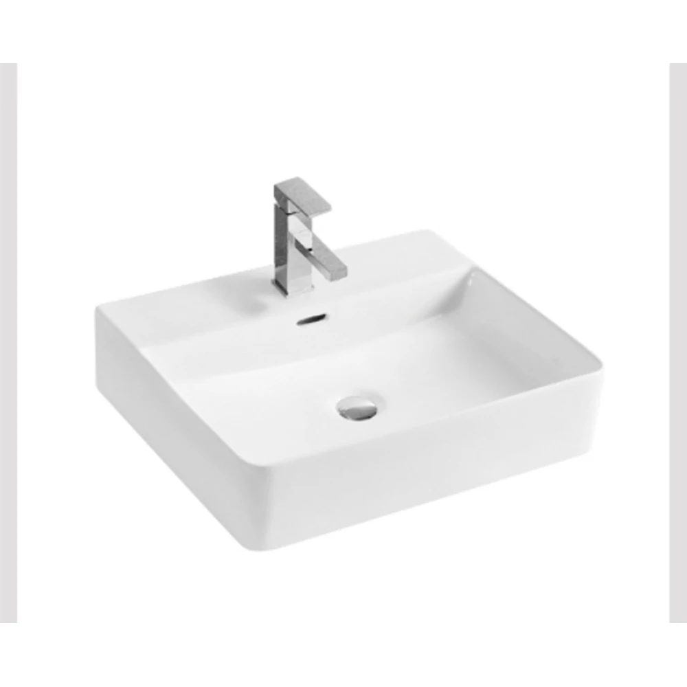 Раковина накладная Orange B04-500W белая глянцевая санфарфор | Строительство и ремонт