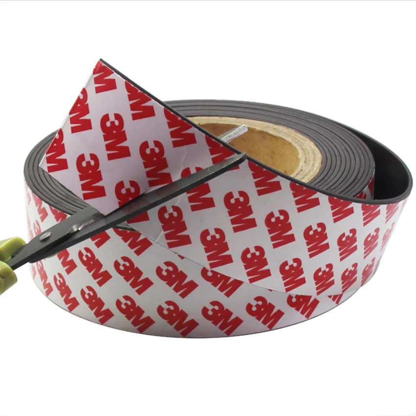 2 Meter 10*1 15*1 20*1 25*1 30*1mm Self Adhesive Flexible Soft Magnetic Strip Rubber Magnet Tape width 10mm/15mm/20mm/25mm/30mm |
