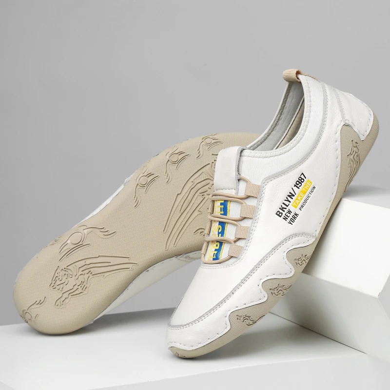 

2021 New Men's Light Leather Casual, Soft Light Breathable Men's Casual Shoes, Sneakers