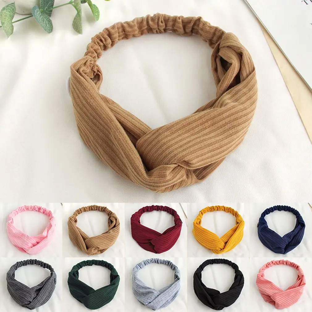 

Simple Solid Color Hair Headband Outdoor Sports Headbands Comfortable Head Wraps