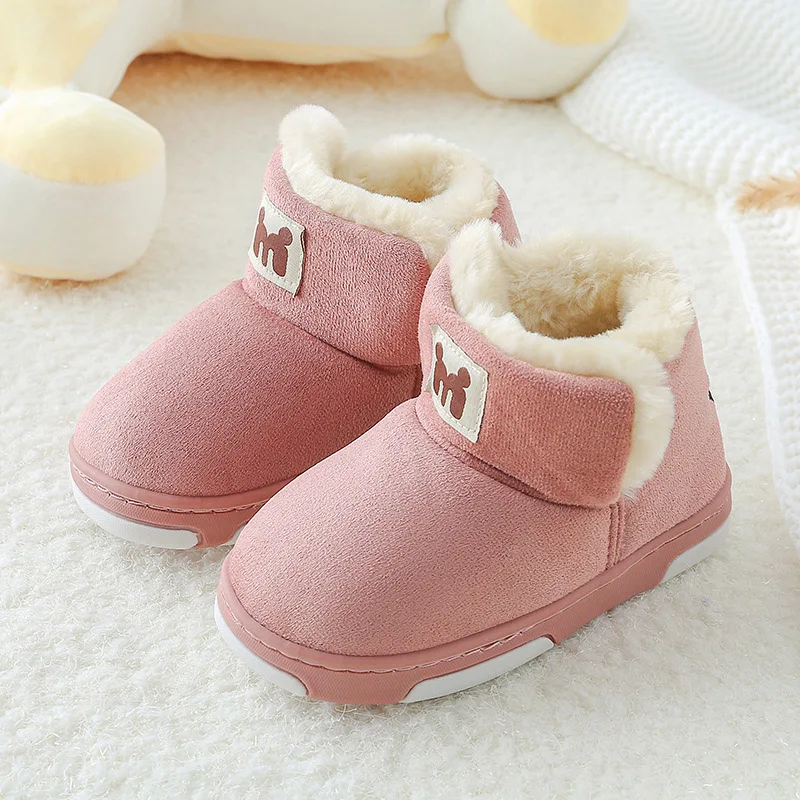 Русские зимние детские теплые ботинки для девочек обувь Детские длинные