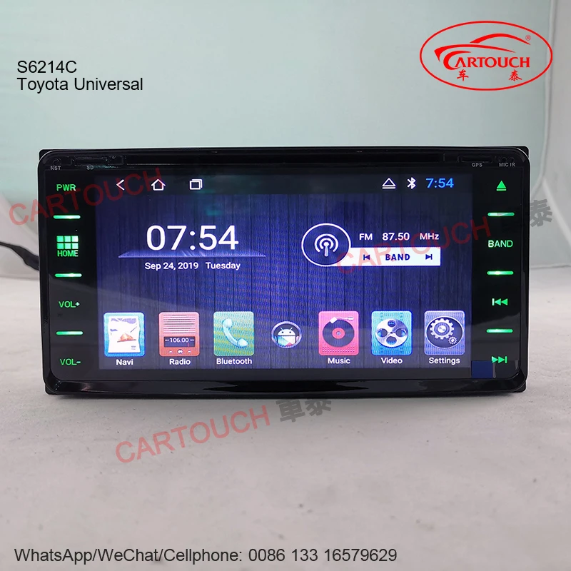 Cartouch(R) полносенсорный автомобильный dvd-плеер gps-навигация для Toyota Camry 2006 Corolla Ex Land
