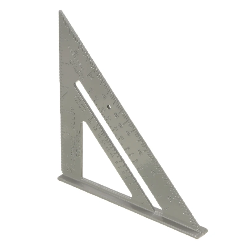 

High Quality 1Pcs 7 Inch Aluminum Alloy Measuring Ruler Speed Square Roofing Triangle Angle Protractor Trammel Measuring Tools