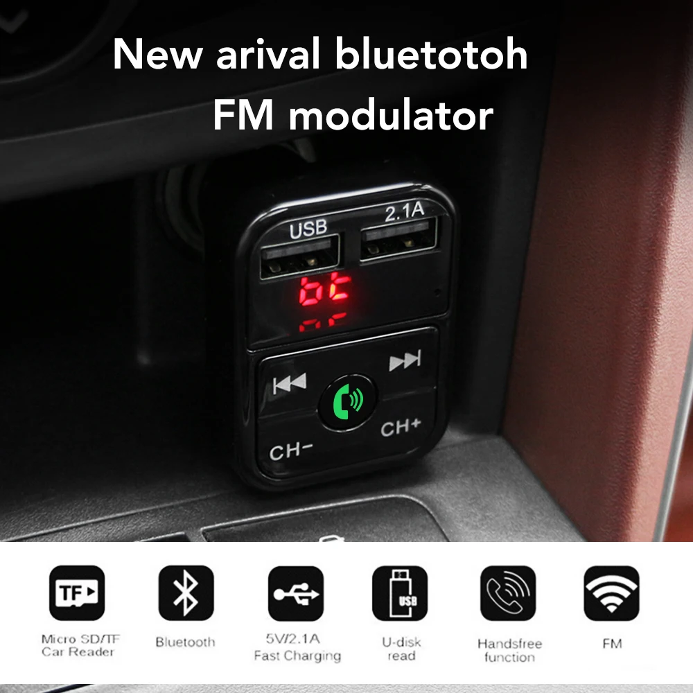 Автомобильное зарядное устройство с Bluetooth FM передатчик для Audi A3 A4 A5 A6 Skoda Octavia Renault