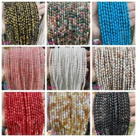 natural multicolor stone spacer loose beads high quality 4x6mm smooth oval shape diy gem jewelry making 38cm wk421
