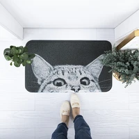 peep cat door mat carpet rectangle home printed anti slip floor mat carpet kitchen hallway outdoor rugs welcome cute pet doormat