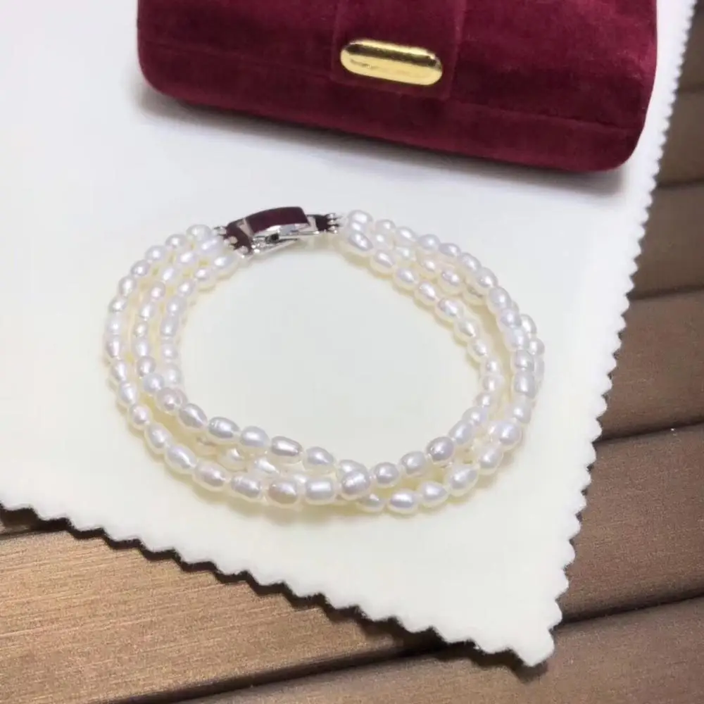 Fine Jewelry Natural Fresh Water 3-4mm Peals Bracelets for Women Pearls | Украшения и аксессуары