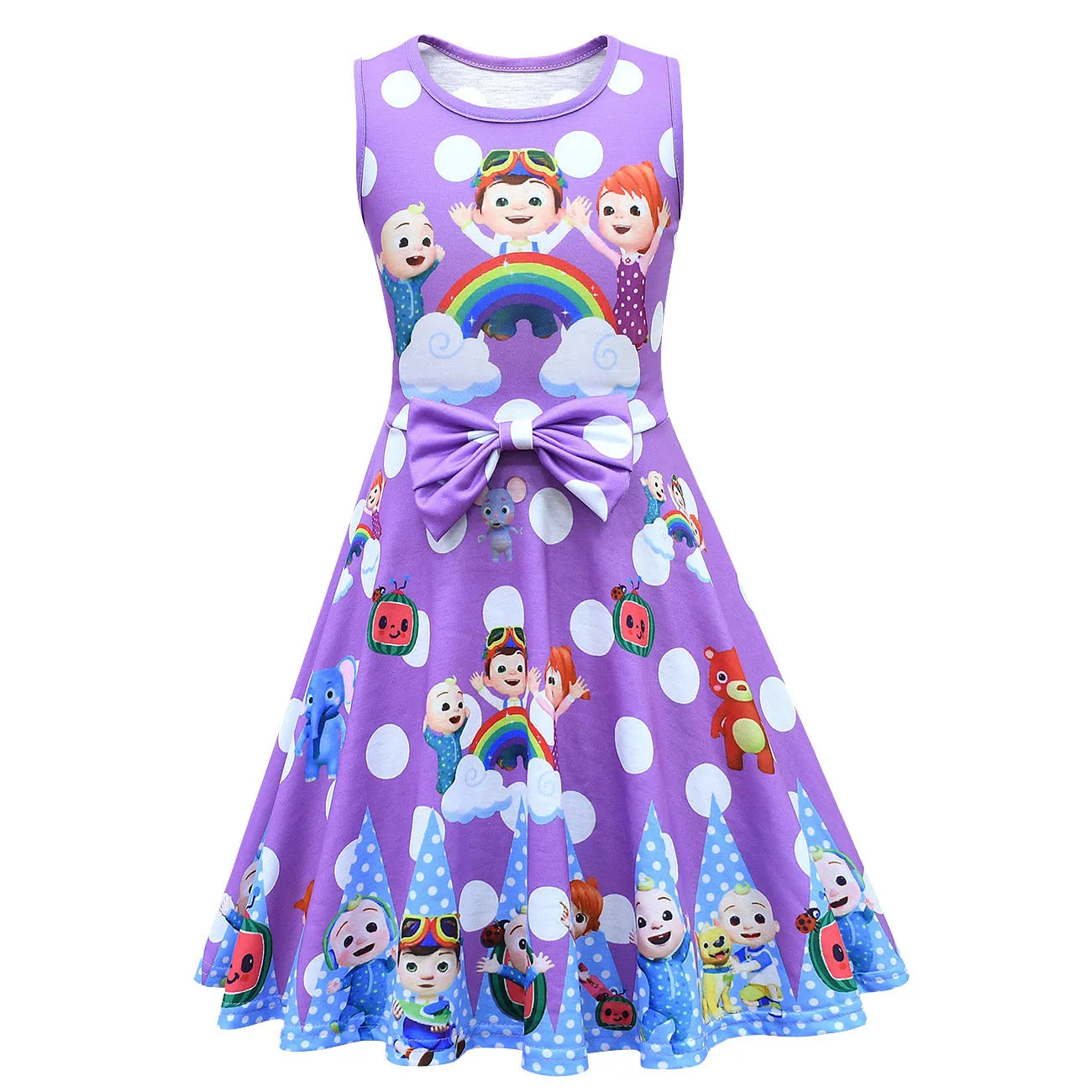 

Fashion Girls Cocomelon Dresses Children Clothes Cocomelon Birthday Party Vestidos Princess Dress Summer Kids Fly Sleeve Dress