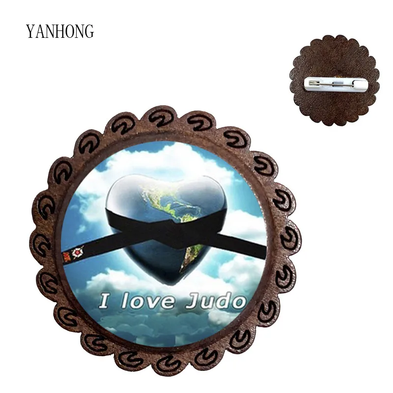 

2021 Mahogany Brooch collar pin Olympic judo logo glass map popular jewelry manufacturers wholesale