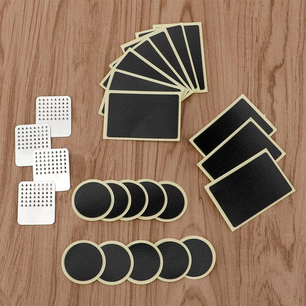 

24PCS Bicycle Puncture Repair Kit Glueless Self-Adhesive Bike Tyre Patch With Metal Rasps Inner Tube Repair Tool For Bicycle Mtb