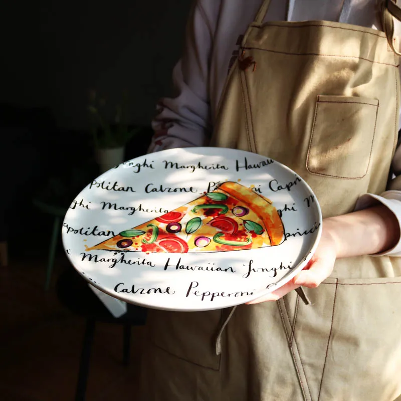 Керамическая обеденная тарелка для пиццы духовки 12 дюймов большой размер