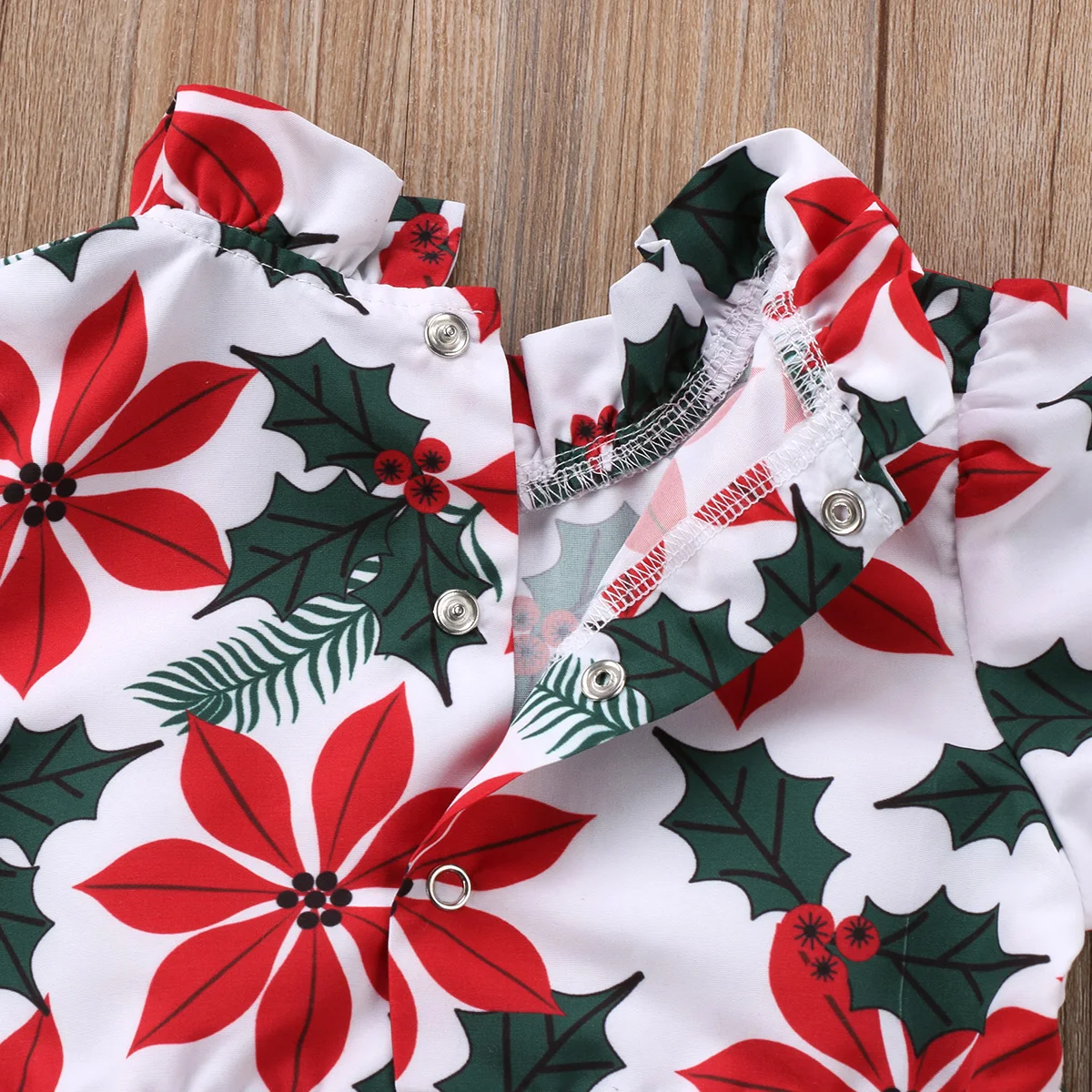 Детское платье принцессы для маленьких девочек с красным цветком зеленым листом