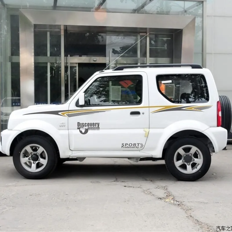 

Автомобильные наклейки для Suzuki Jimny, обтягивающая Талия Jimny, украшение для внедорожника, Модифицированная полноценная Автомобильная наклейка, цветная полоса