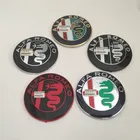 2 шт. 74 мм Автомобильная головка Alfa Romeo капот передний задний багажник задний бампер значок эмблема значок наклейка наклейки для Mito 147 156