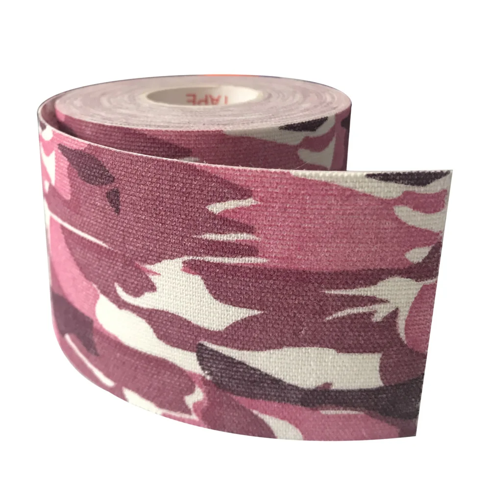 Camo Purple 10 шт. хлопковая эластичная спортивная лента кинезиологическая лента для упражнений на коленях терапевтическая лента для мышц водостойкая повязка 9 цветов - Цвет: Camo Purple