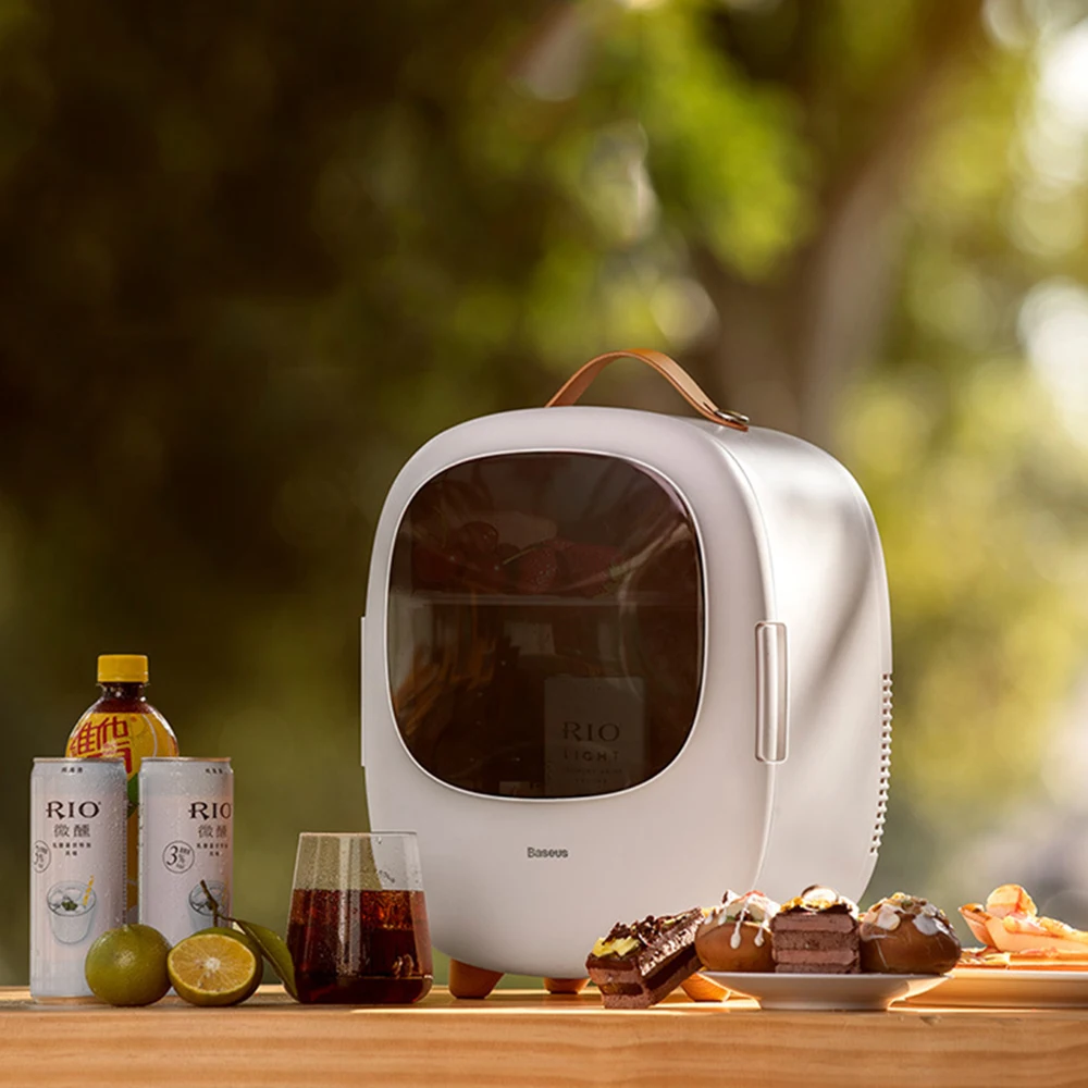 

Мини-холодильник Zero Space, эксклюзивный холодильник 8 л, компактный холодильник для общежития, автомобильный мини-холодильник двойного назнач...