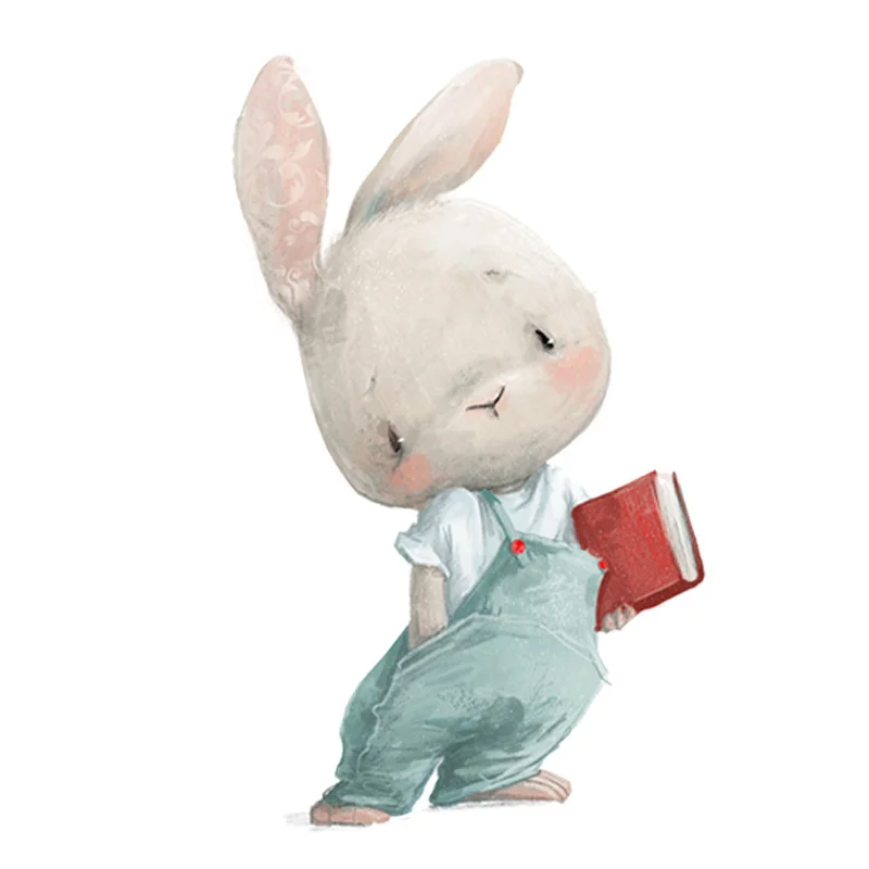 Книжки с кроликом настенные наклейки украшение для спальни гостиной кабинета |