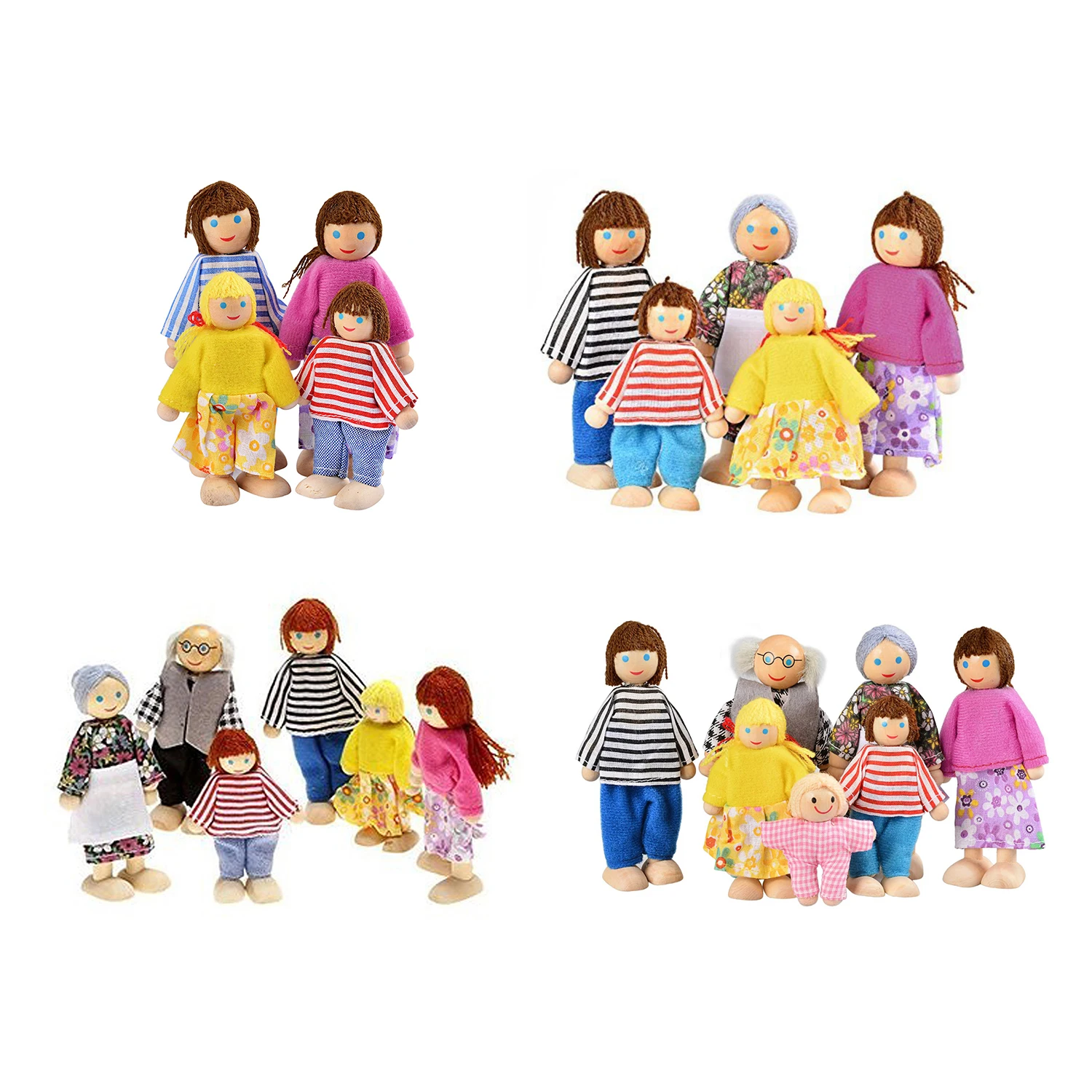 

Happy Doll Family of 7 People