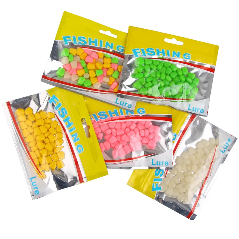 

50Pcs Topwater Corn Fishing Lure 0.4g10mm Artificial Soft Bait Wobblers Silicone Floating Corn Sea Fishing Freshwater Carp Baits