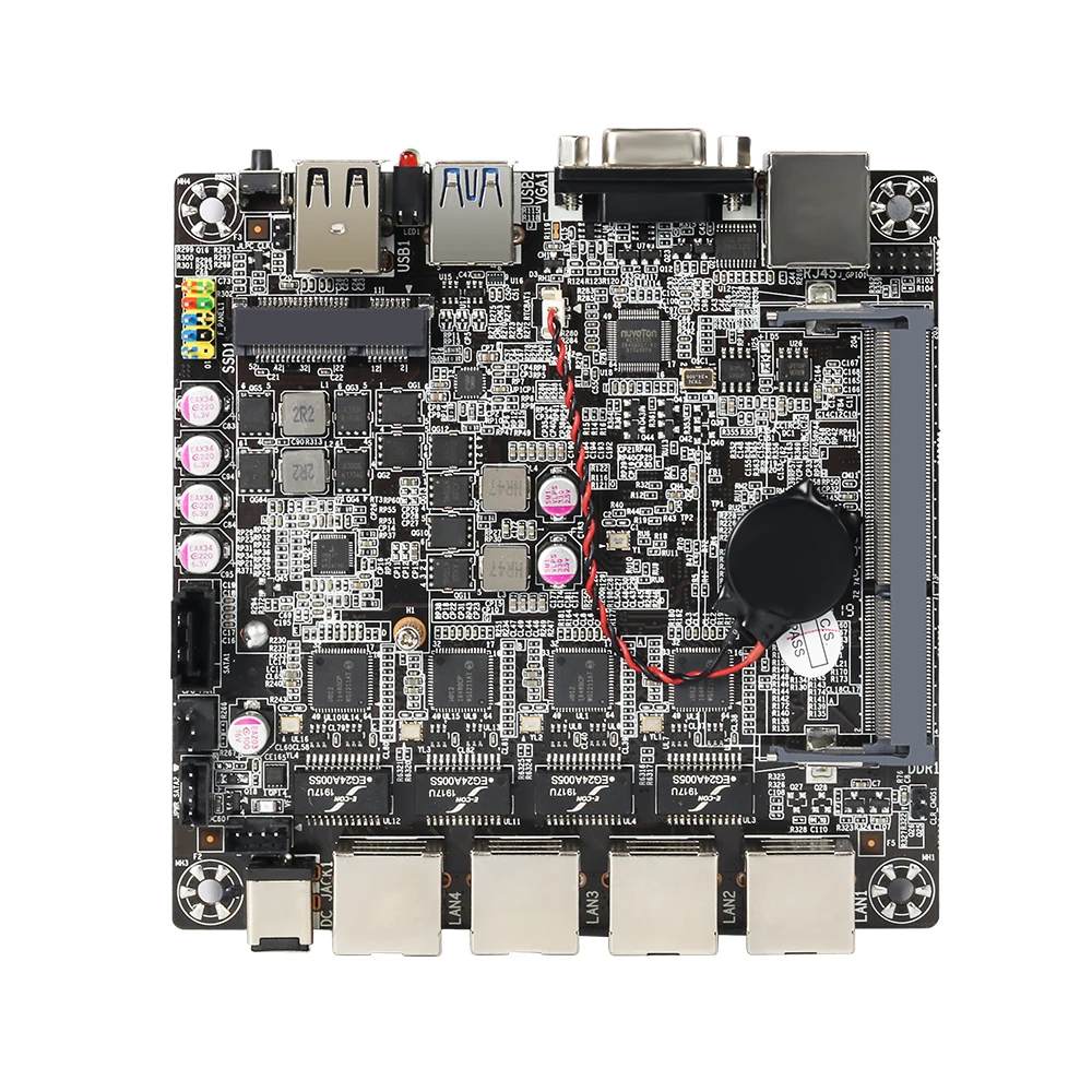 Мини ПК кулер 4 ядерный Celeron J1900 N2830 * Gigabit Ethernet LAN брандмауэр маршрутизатор Windows 10Ubuntu