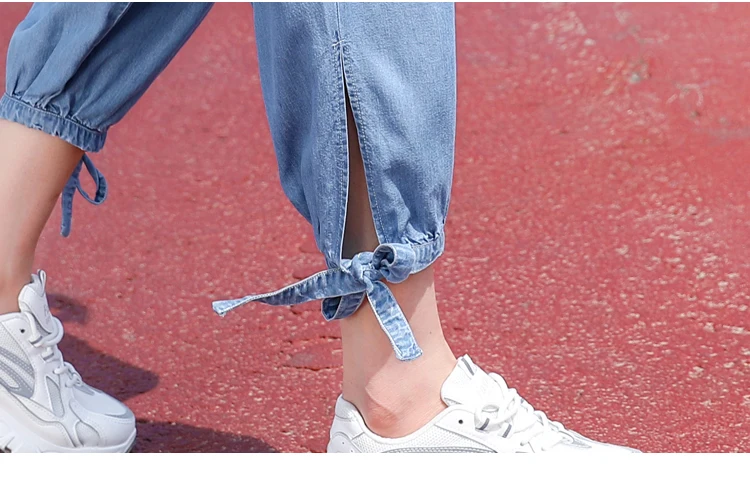 

THHONE Jeans Pants Women Denim Jeans Thin High Waist Loose Style Fashion Casual Trousers Hot Pants Women's Clothing