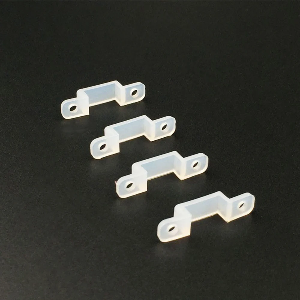 

100PCS Hot Selling 8/10/12mm High Quality Silicon Clip Connector for Fixing 5050 5630 1903 WS2811 3528 5050 1210 RGB LED Strip