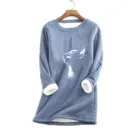 Женская флисовая футболка, с круглым вырезом, 40 #, зима 2020