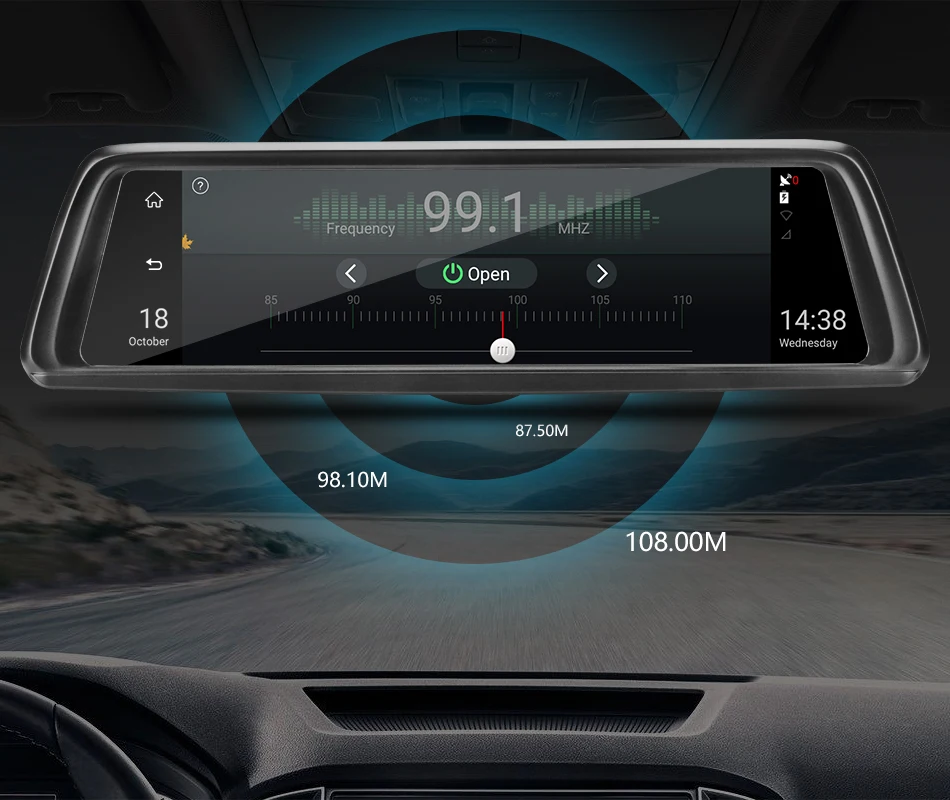 10 дюймов зеркало заднего вида Full HD ips сенсорный экран Автомобильный