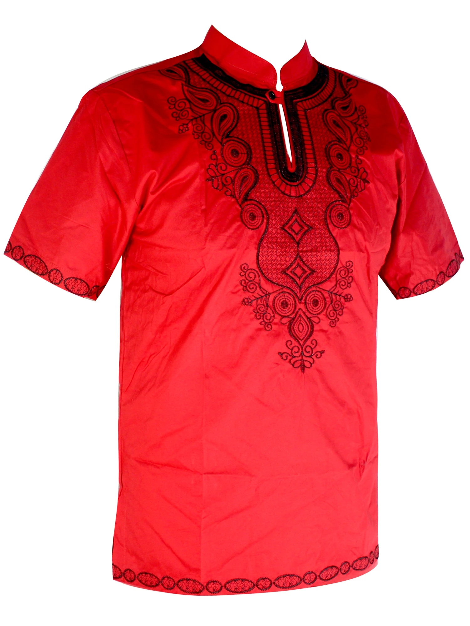 Мусульманская футболка Этническая одежда с вышивкой Мужская топы Дашики