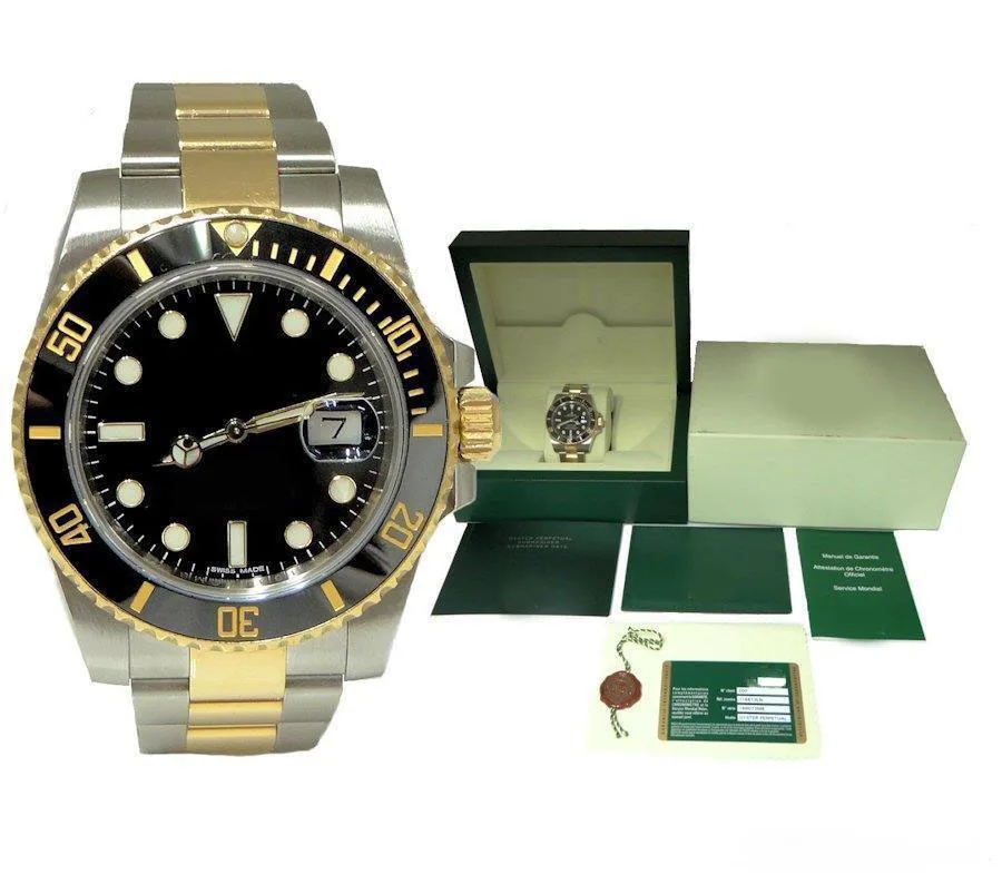 Мужские часы 40 мм Качественная керамическая рамка ремешок из нержавеющей стали