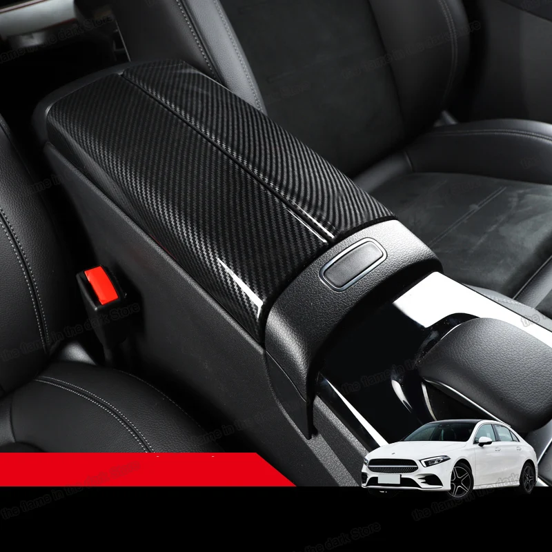 

Автомобильный подлокотник из углеродного волокна Lsrtw2017, панель для хранения, отделка для Mercedes Benz Glb 200 2019 2020 2021 X247, аксессуары для автомобиля