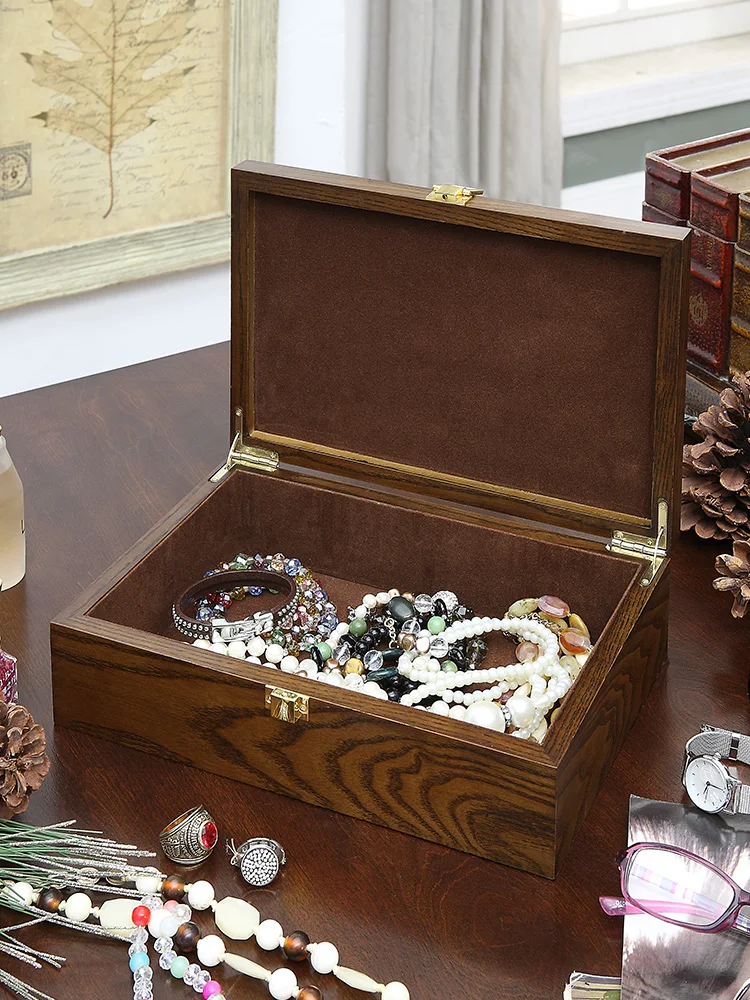 American European-style Solid Wood Creative Retro Watch Box Display Box Bracelet Collection Storage Box Jewelry Box