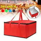 Изолированная сумка-холодильник 16 дюймов, складной Теплоизоляционный мешок для пикника, переносной мешок для льда, пищевых продуктов, мешок для доставки пищи, мешок для пиццы