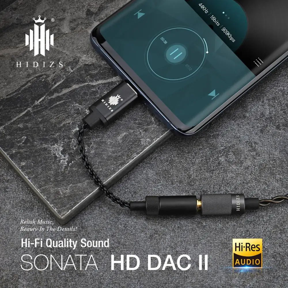 Hidizs Sonata II HD Hi Res USB DAC Type C до 3 5 мм усилитель для наушников адаптер телефона Android/PC